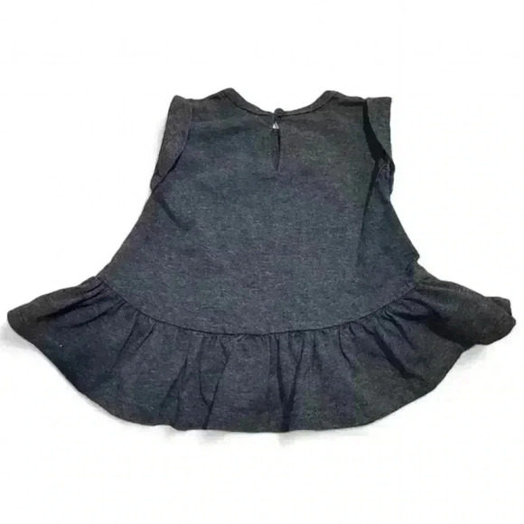 Jessica Simpson“Call Me a Dreamer” Gray Baby Doll Top-girls size 24 mo - Picture 2 of 3